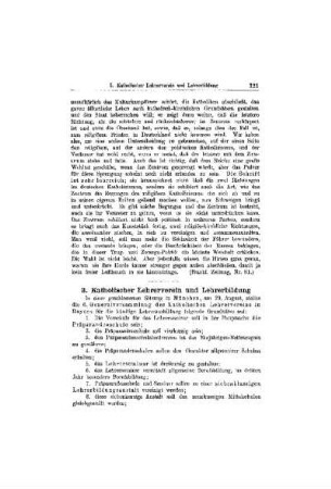 Katholischer Lehrerverein und Lehrerbildung