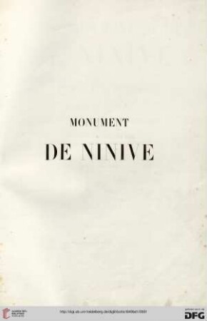 Band 1: Monument de Ninive: Architecture et sculpture