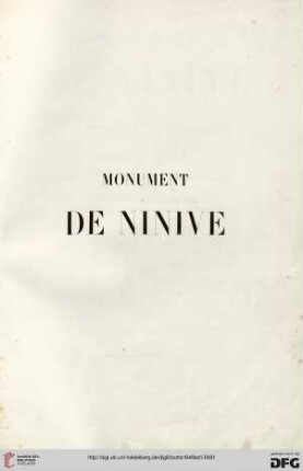 Band 1: Monument de Ninive: Architecture et sculpture