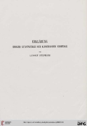 Erklärung einiger Kunstwerke der kaiserlichen Ermitage