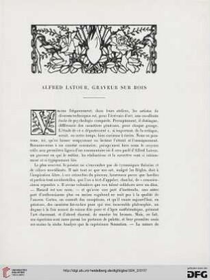 5. Pér. 10.1924: Alfred Latour, graveur sur bois
