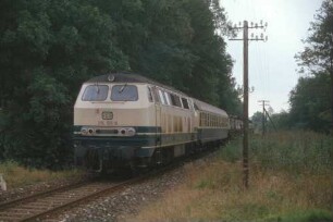 Wallhausen Lok 215 105 Militärzug Telegrafenleitung