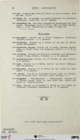 Konvolute (Nr. 1408-1415)