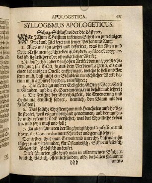 425-426, 1. Syllogismus Apologeticus