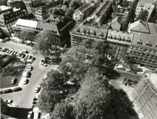 Dresden. Blick vom Turm der Dreikönigskirche auf die Königstraße und An der Dreikönigskirche