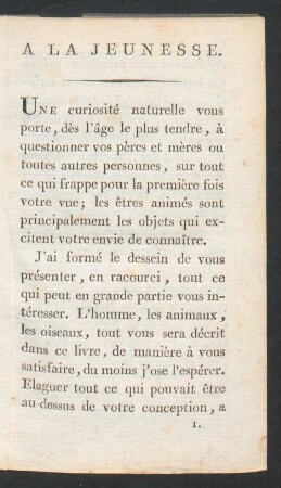 A la jeunesse.
