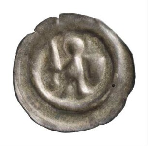 Münze, Brakteat, 14. Jh.
