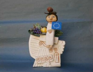 Europa,Frau auf weißem Relief (Vorderseite)