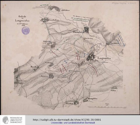 Gefecht bei Langensalza am 15. Februar 1761. [Berlin, ca.1850]