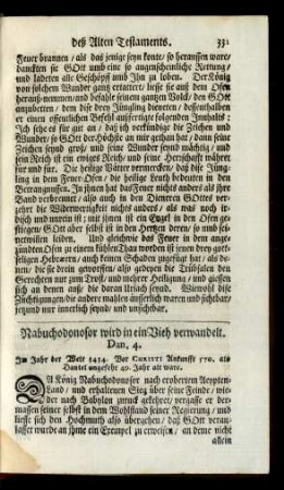 Nabuchodonosor wird in ein Vieh verwandelt. Dan. 4.