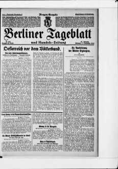 Berliner Tageblatt und Handels-Zeitung, Morgen-Ausgabe