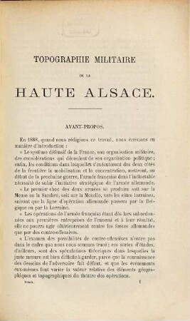 Topographie militaire de la Haute Alsace p. R.-J. Frisch, capit. ...