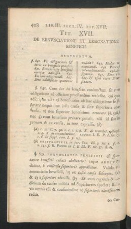 Tit. XVII. De Renunciatione Et Resignatione Beneficii