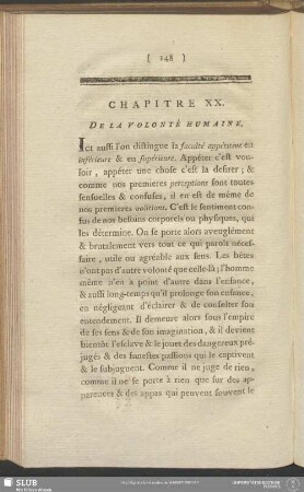 Chapitre XX. De La Volonté Humaine