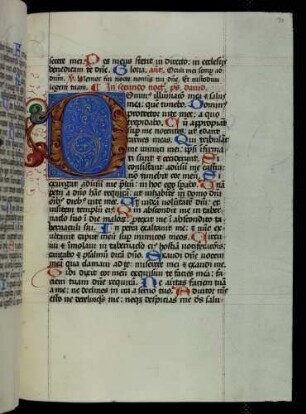 Zierinitiale (Psalm 27): D(omino illuminitio mea)
