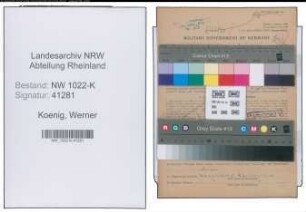 Entnazifizierung Werner Koenig , geb. 09.06.1897 (Anwalt)