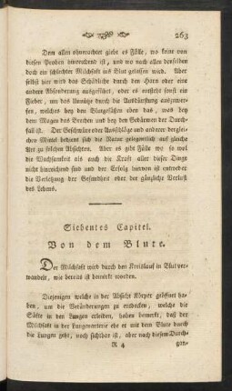 Siebentes Capitel. Von dem Blute