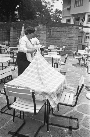 Gartenterrasse der Turmberg-Gaststätte.