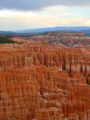Felsformationen im Bryce Canyon Nationalpark : Überblick über die bizarren Felsformationen im Bryce Canyon Nationalpark, aufgenommen am 18. Augsut 2012