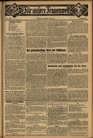 Zweite Ausgabe vom Donnerstag, den 07. September 1933.