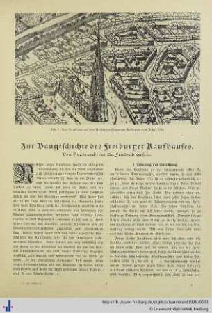 Zur Baugeschichte des Freiburger Kaufhauses.