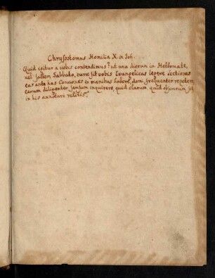 Vorsatz mit handschriftlicher lateinischer Notiz