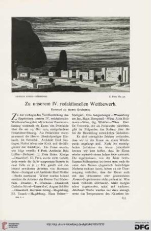 Zu unserem IV. redaktionellen Wettbewerb: Entwurf zu einem Grabstein