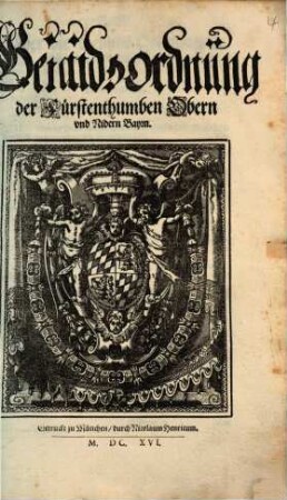 Landrecht, Policey-, Gerichts-, Malefitz- und andere Ordnungen der Fürstenthumben Obern- und Nidern Bayrn, [8]. Gejaidsordnung der Fürstenthumben Obern und Nidern Bayrn