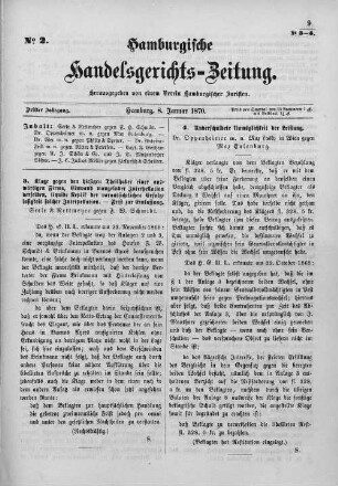 No. 2. 8. Januar 1870