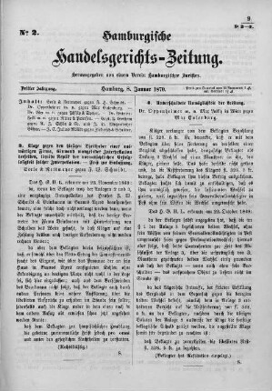 No. 2. 8. Januar 1870