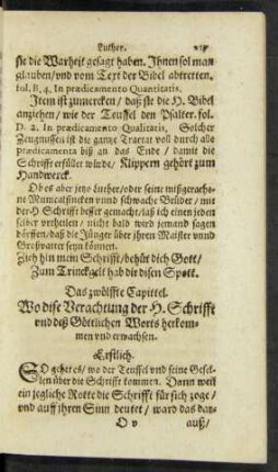 Das zwölffte Capittel.