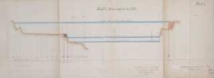 Aufhöhung der Golzheimer Insel bei Düsseldorf; Profil in Stromstation km 243,1