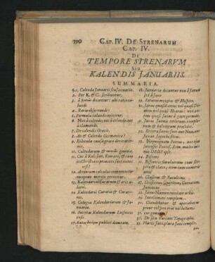 Cap. IV. De Tempore Strenarum Seu Kalendis Ianuariis.