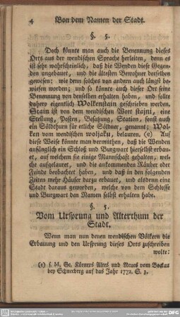 §. 5. [6]Vom Ursprung und Alterthum der Stadt