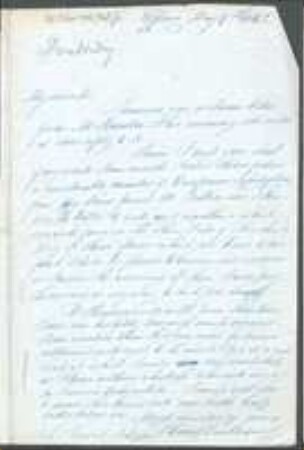 Brief von Henry Doubleday an Gottlieb August Herrich-Schaeffer