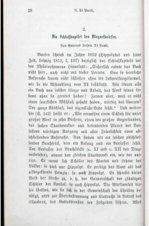 28-36 Die Schlußkapitel des Diognetbriefes