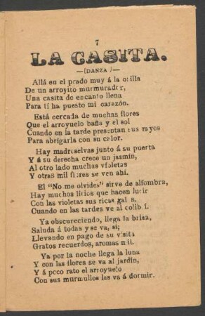 La casita. : (Danza)