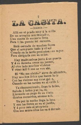 La casita. : (Danza)