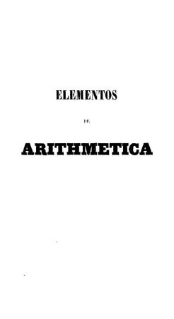 Elementos de Arithmetica