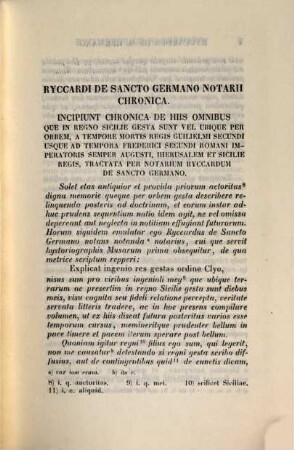 Ryccardi de Sancto Germano notarii chronica : in usum scholarum ex monumentis Germaniae historicis recudi