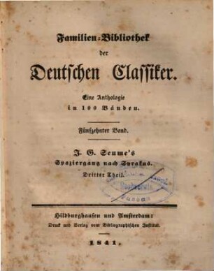 J. G. Seume's Spaziergang nach Syrakus, 3. Spaziergang nach Syrakus, Theil 3