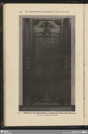Getäfel aus dem Hôtel Silléry im Berliner Kunstgewerbe-Museum Im Stil von Germain Boffrand