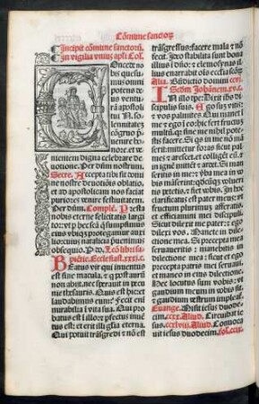 Incipit commune sanctorum.
