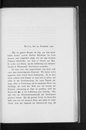 Berlin, den 29. November 1900