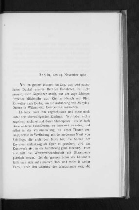 Berlin, den 29. November 1900