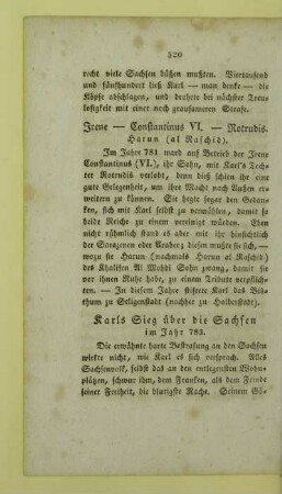 Irene - Constantinus VI. - Rotrudis. Harun (al Raschid)