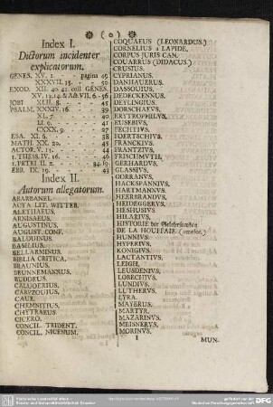 Index II. Autorum allegatorum