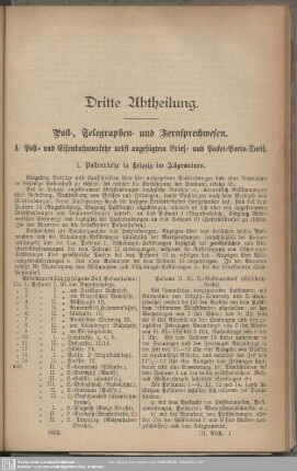 A. Post- und Eisenbahnverkehr nebst angefügtem Brief- und Packet-Porto-Tarif