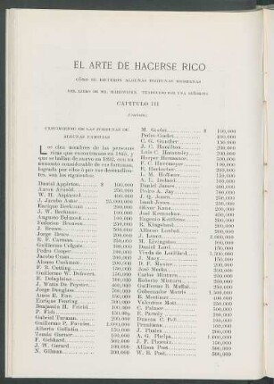 El arte de hacerse rico. [Continuación] : Capítulo III. Cómo se hicieron algunas fortunas modernas. Del libro de Mr. Hardwicke. Traducido por una señorita.