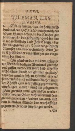 LXVII. Tileman. Heshusius.